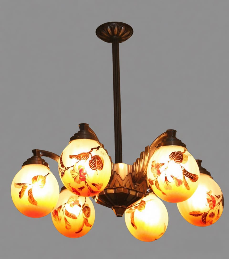 Люстра в стиле Арт-деко (6 плафонов) - Осветительные приборы