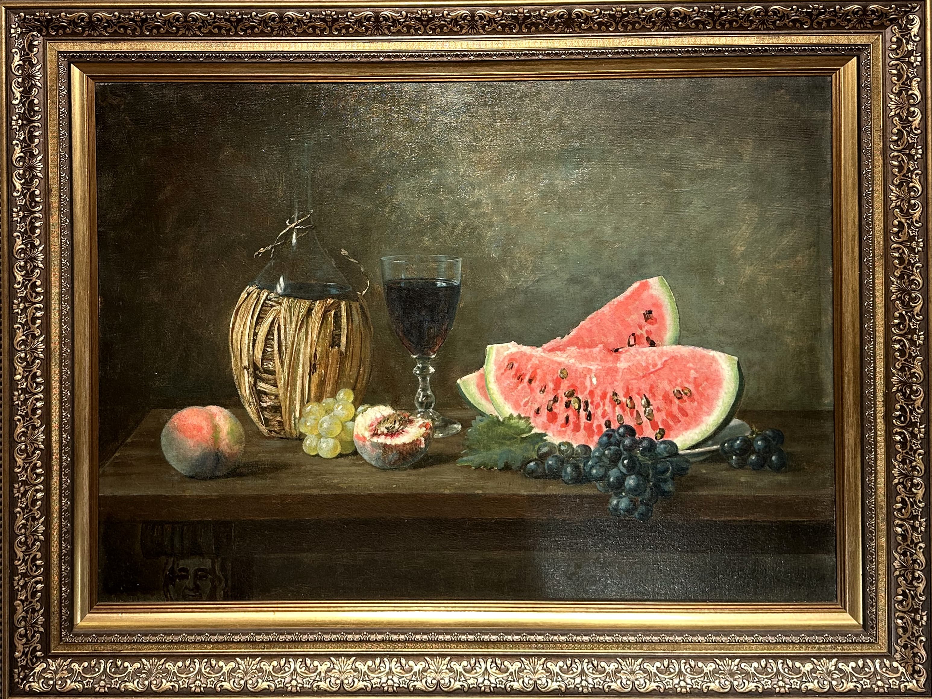 Натюрморт с арбузом, автор Гирв Альфред Александрович (1880-1918), Антикварная живопись