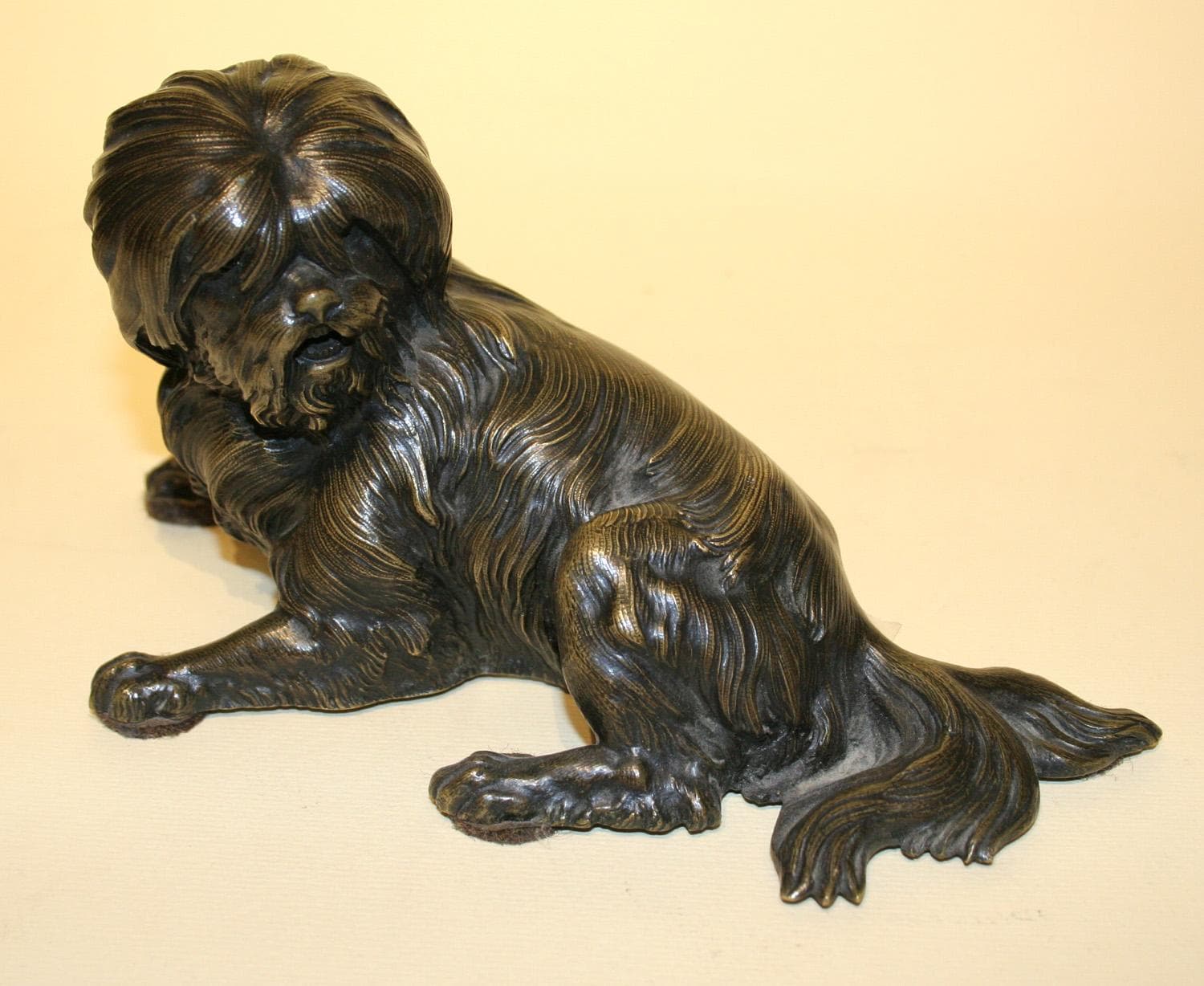 Пресс для бумаги "Болонка". - Антикварная бронза