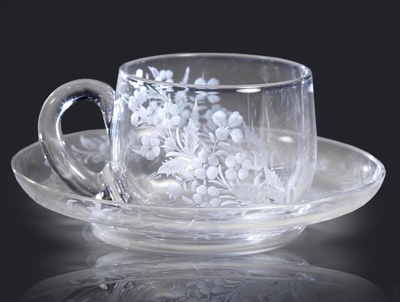 Чайная пара (чашка с блюдцем) - Cтекло
