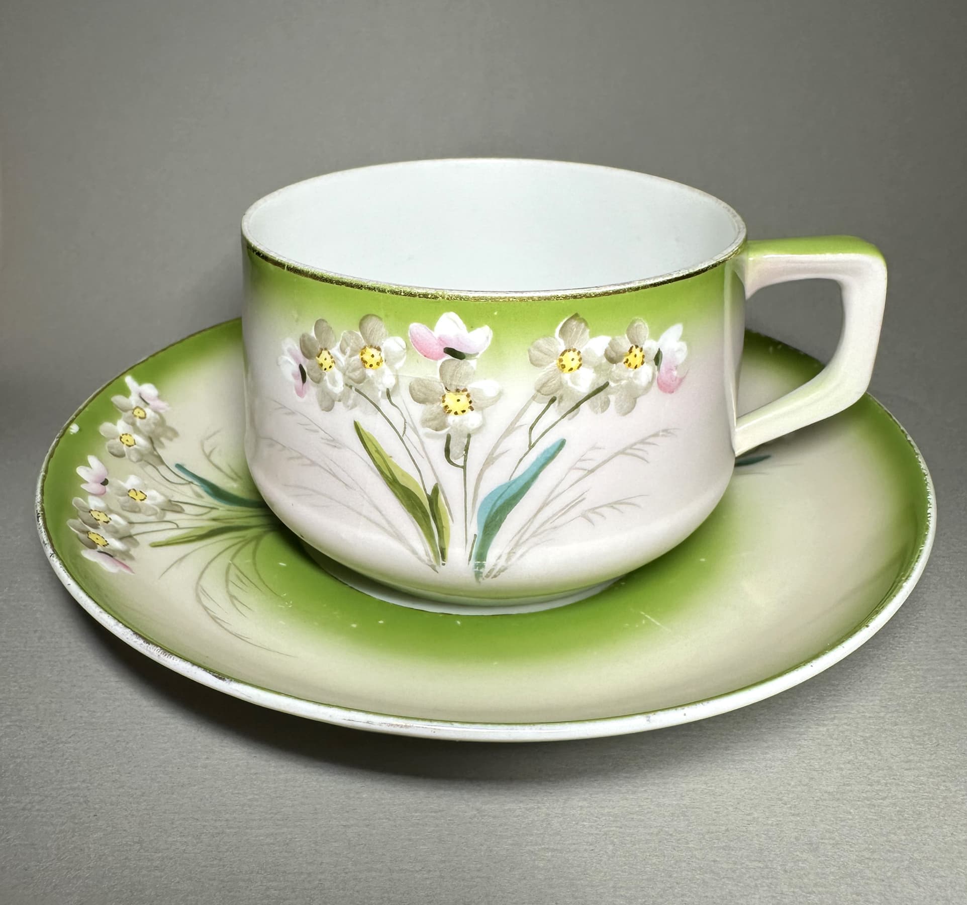 Чайная пара (3) - Антикварный фарфор