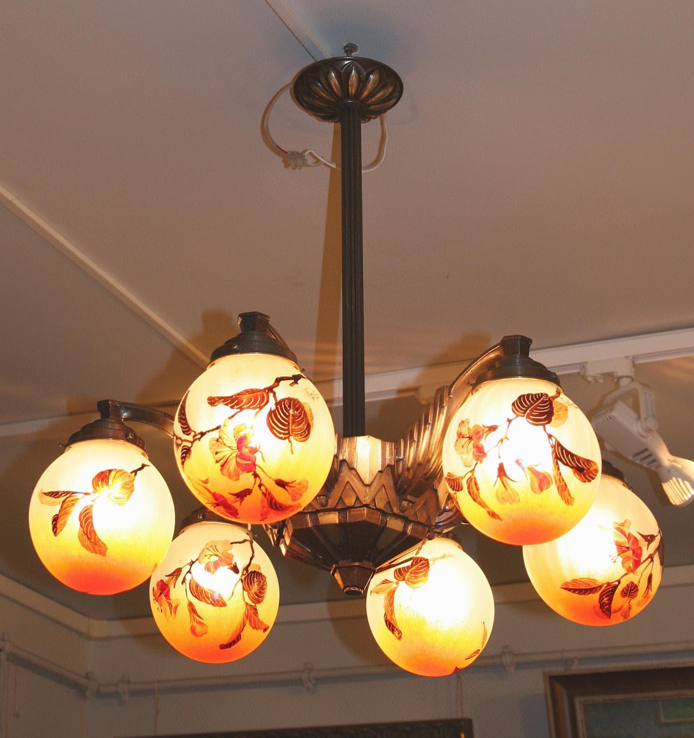 Люстра в стиле Арт-деко (6 плафонов) - Осветительные приборы