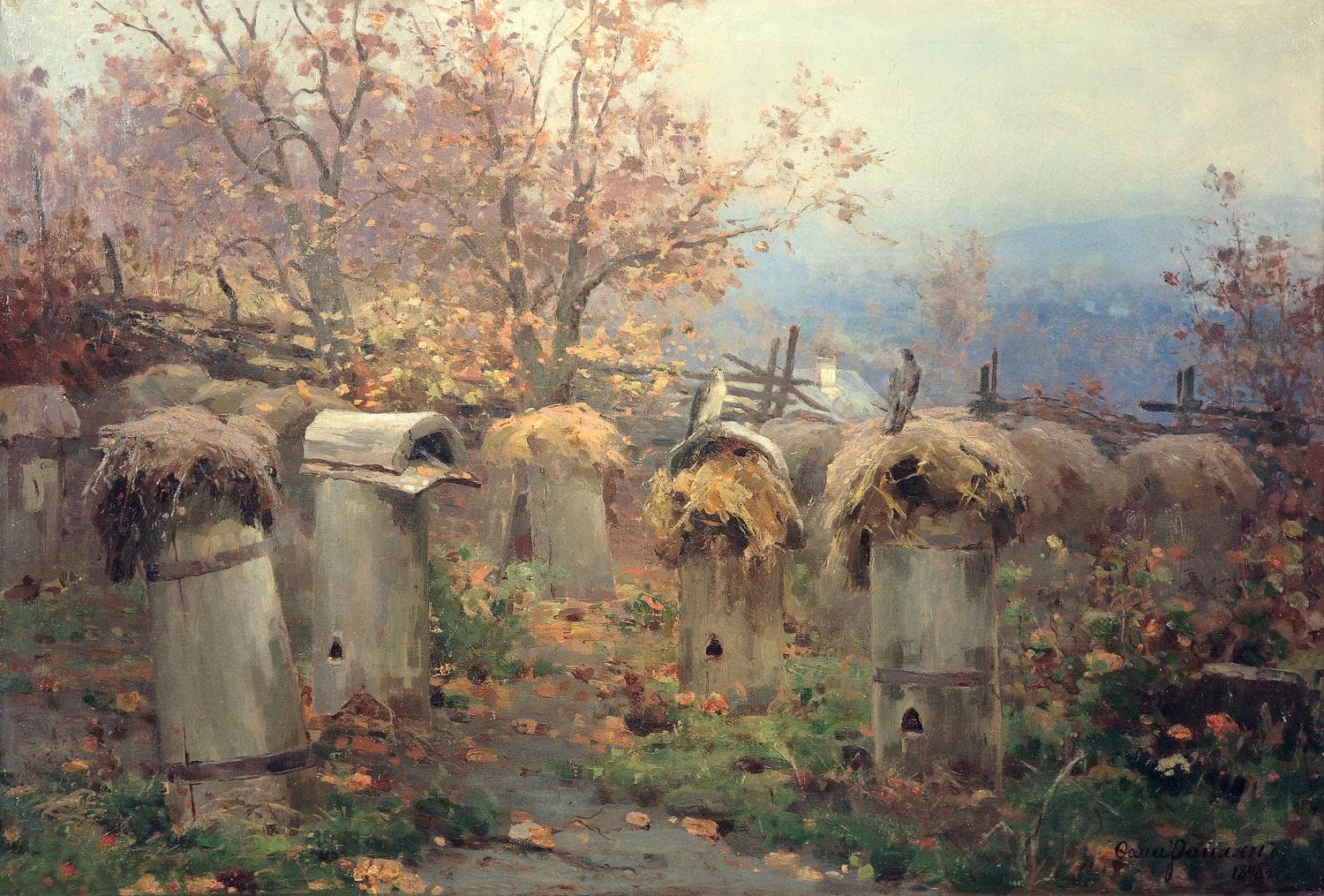 "Вечер. Пасека" - Антикварная живопись