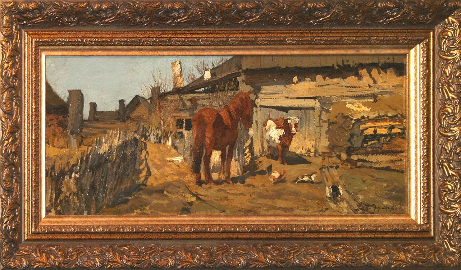 "Весенний отдых" - Антикварная живопись