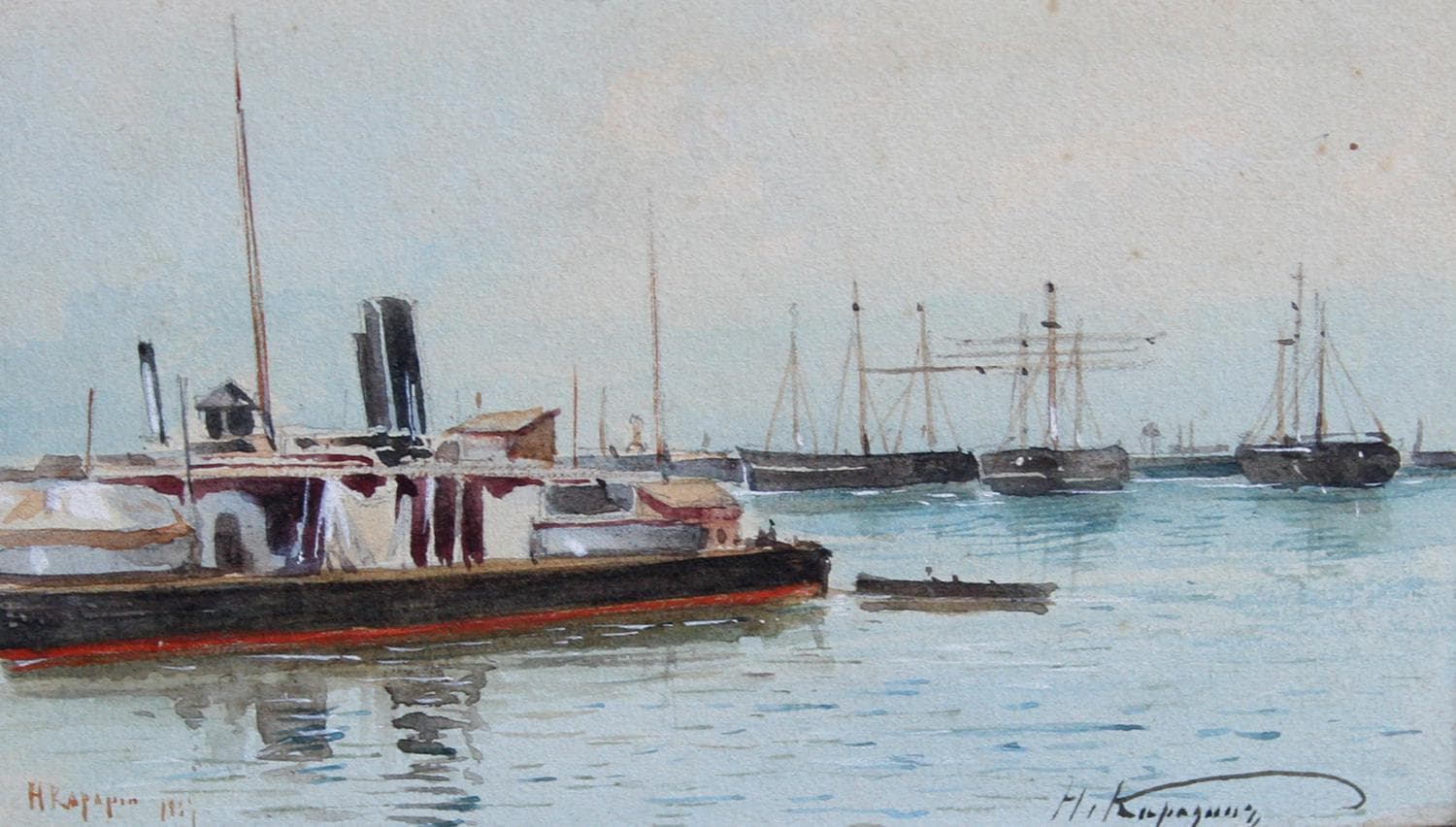 "Корабли в бухте" - Графика