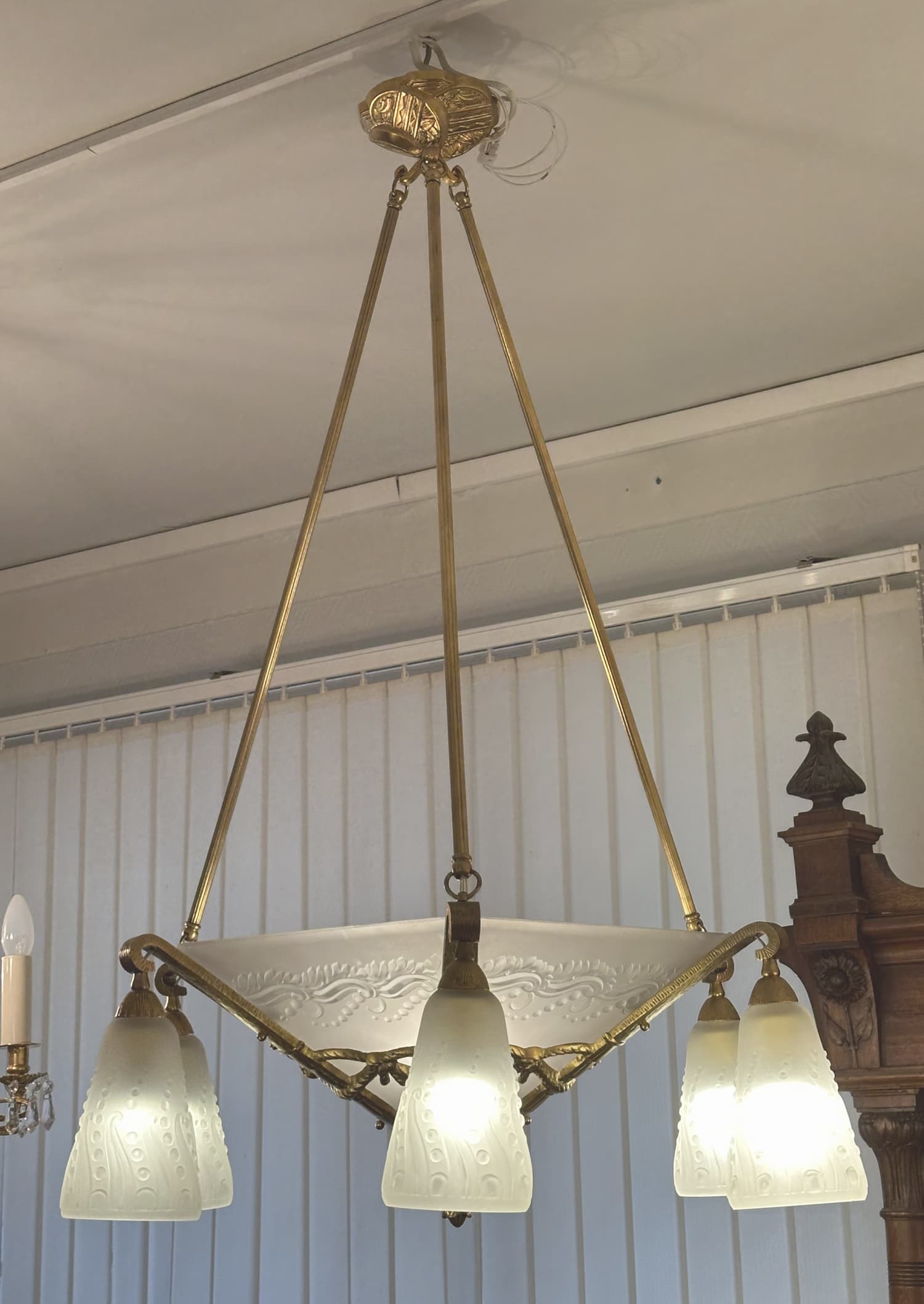 Люстра в стиле модерн, автор Фирма «Братья Мюллер» (Müller Frères) , Осветительные приборы — миниатюра 1