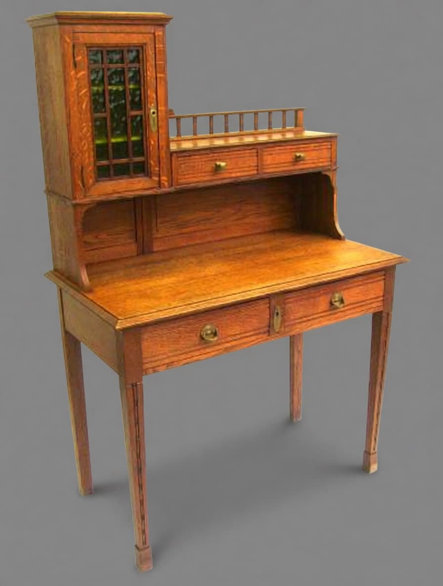 Письменный стол с навершием, автор Гюстав Бови (Gustave Serrurier-Bovy, 1858-1910), Мебель